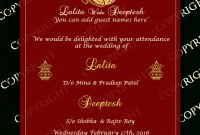 Ornate Scroll Wedding E-Card – Edit Online And Send Via in Indian Wedding Cards Design Templates