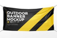 Outdoor Vinyl Banner Mock-Up | Banner Template Design inside Vinyl Banner Design Templates