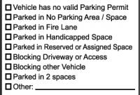 Parking Violation Ticket with Blank Parking Ticket Template