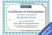 Participation Certificate Templates – Free, Printable, Add for Certification Of Participation Free Template