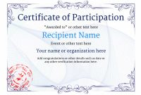 Participation Certificate Templates – Free, Printable, Add with Certificate Of Participation Template Ppt