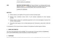 Partnership Agreement Template | Agreement Sample Templates for Business Contract Template For Partnership