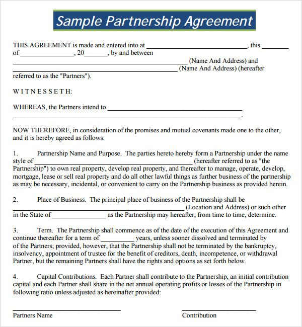 Partnership Agreement Template Free | Business Letter Format regarding Free Business Partnership Agreement Template Uk