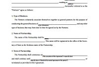 Partnership Agreement Template: Free Download, Create, Edit intended for Contract For Business Partnership Template