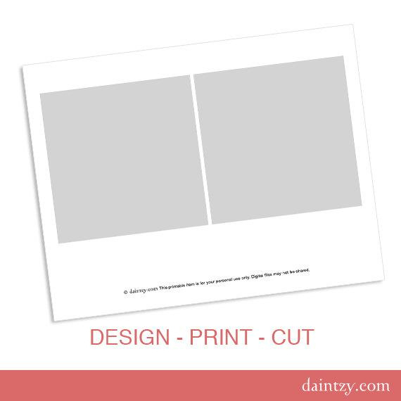 Party Printable Template-Diy 5X5 Square Banner Flag Design Vorlage in Banner Cut Out Template