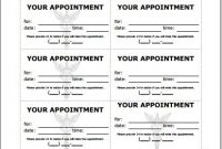 Patient Appointment Cards Template | Printable Medical Forms regarding Dentist Appointment Card Template