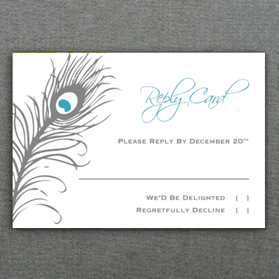 Peacock Feather Rsvp Card Template pertaining to Template For Rsvp Cards For Wedding