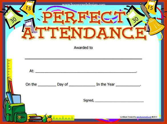 Perfect Attendance Certificate Template | Free Printable regarding Perfect Attendance Certificate Free Template