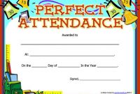Perfect Attendance Certificate Template | Free Printable within Perfect Attendance Certificate Template
