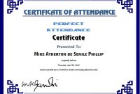 Perfect Attendance Certificate Template | Word & Excel Templates for Perfect Attendance Certificate Template