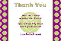Personalised Baby Shower Thank You Card Design 5 pertaining to Thank You Card Template For Baby Shower