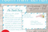 Personalized Tooth Fairy Letter Kit Boy, Printable Download First Lost  Tooth Note Set Envelope Template Pdf Digital Gift Idea No Teeth Cards with regard to Tooth Fairy Certificate Template Free