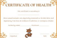 Pet Health Certificate Template: 9 Word Templates To in Veterinary Health Certificate Template