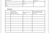 Pet Health Record Sheet Template For Word | Printable regarding Dog Vaccination Certificate Template