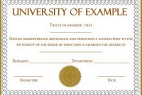 Phd Certificate Templates Free | Certificate Templates regarding Doctorate Certificate Template
