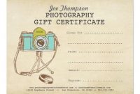 Photographer Photography Gift Certificate Template | Zazzle inside Free Photography Gift Certificate Template