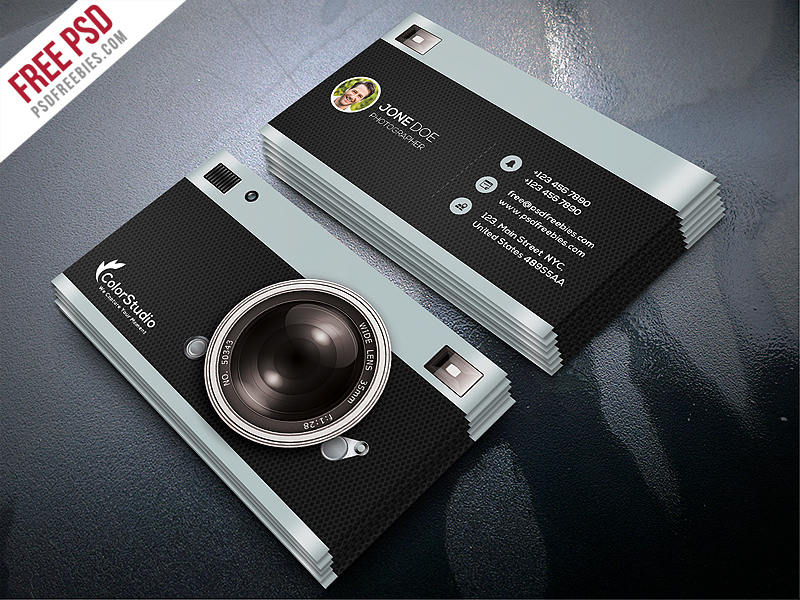 Photography Business Card Template Free Psd | Psdfreebies for Photography Business Card Templates Free Download