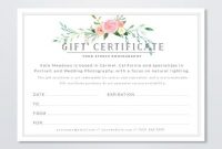 Photography Gift Certificate Template – Gift Card Template regarding Photoshoot Gift Certificate Template