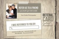 Photography Referral Card Template Rep Card regarding Referral Card Template