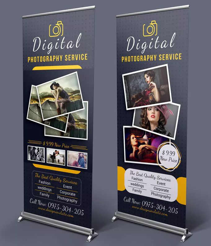 Photography Roll-Up Banner Template Psd | Banner Template throughout Photography Banner Template