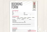 Photography Studio / Client Booking Form – Photoshop in Photography Business Forms Templates