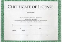 Pin On Certificate Customizable Design Templates in Certificate Of License Template