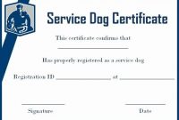 Pin On Certificate Customizable Design Templates intended for Service Dog Certificate Template