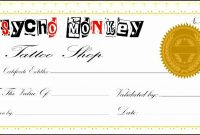 Pin On Certificate Customizable Design Templates with Tattoo Gift Certificate Template