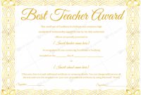 Pin On Certificate Templates for Best Teacher Certificate Templates Free