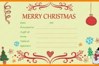 Pin On Certificate Templates inside Homemade Christmas Gift Certificates Templates