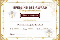 Pin On Certificate Templates inside Spelling Bee Award Certificate Template
