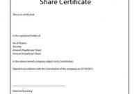 Pin On Certificate Templates pertaining to Share Certificate Template Australia