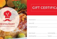 Pin On Certificate Templates regarding Restaurant Gift Certificate Template