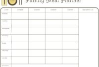 Pin On Food pertaining to Blank Meal Plan Template