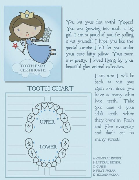 Pin On Kiddos throughout Tooth Fairy Certificate Template Free