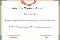 Pin On Silent Auction Certificates inside Winner Certificate Template