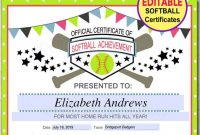 Pin On Softball Awards pertaining to Free Softball Certificate Templates