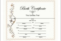 Pinbecky Crossett On Baby Memory Book | Birth intended for Birth Certificate Fake Template