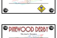 Pinewood Derby Competetion Fastest Car Prizes | Diy Trophies pertaining to Pinewood Derby Certificate Template