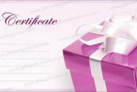 Pink Box Gift Certificate Template – Giftcertificates4U within Pink Gift Certificate Template