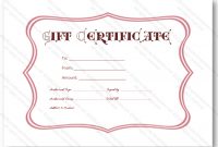 Pink Frame Gift Certificate Template intended for Pink Gift Certificate Template