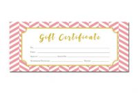 Pink Gift Certificate Template 1 (Dengan Gambar) inside Pink Gift Certificate Template