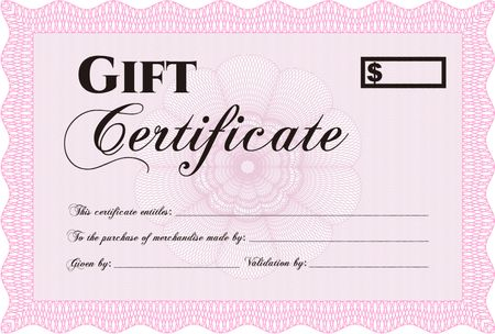 Pink Gift Certificate Template (7 pertaining to Pink Gift Certificate Template