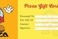 Pizza Gift Certificate Template – Free Gift Certificate with regard to Pizza Gift Certificate Template