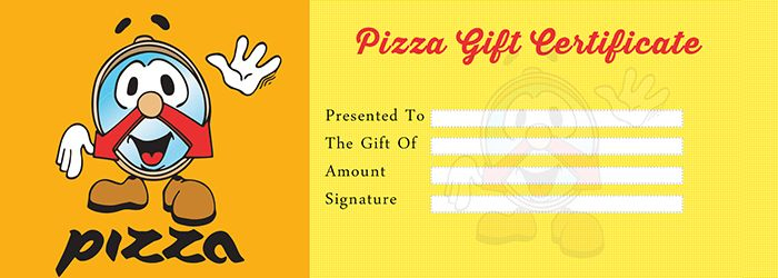 Pizza Gift Certificate Template - Free Gift Certificate with regard to Pizza Gift Certificate Template