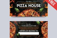 Pizza House – Free Gift Certificate Psd Template pertaining to Pizza Gift Certificate Template