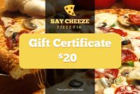 Pizzeria Restaurant Gift Certificate Template | Lucidpress with regard to Pizza Gift Certificate Template