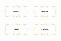 Place Card Template Word 6 Per Sheet Elegant Wedding Program inside Free Place Card Templates 6 Per Page
