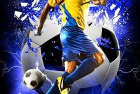 Player Banner Photo Template – Shattered Soccer Ball | Photo with Sports Banner Templates