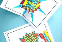 Pop Up Best Dad Card Printable – Red Ted Art – Make Crafting within Diy Pop Up Cards Templates
